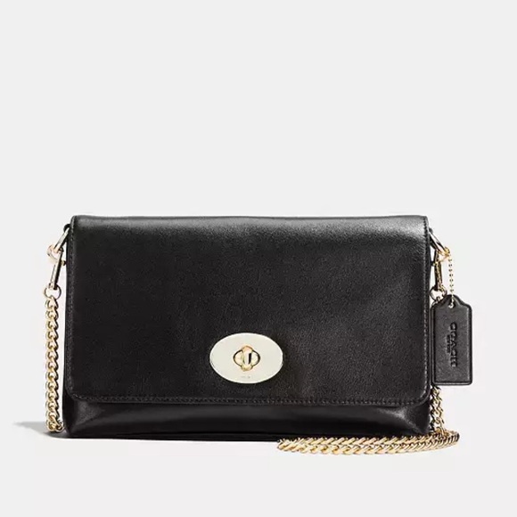 Coach  CROSSTOWN Crossbody In Black Smooth Calf Leather, MSRP $264.00 - Picture 1 of 12